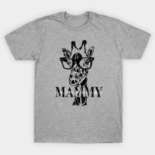 Vintage Giraffe I Love Being A Mammy Happy Birthday Mothers Day Merry Christmas And Happy New Year T-Shirt