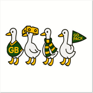 Green Bay Silly Goose Funny packers Football Posters and Art