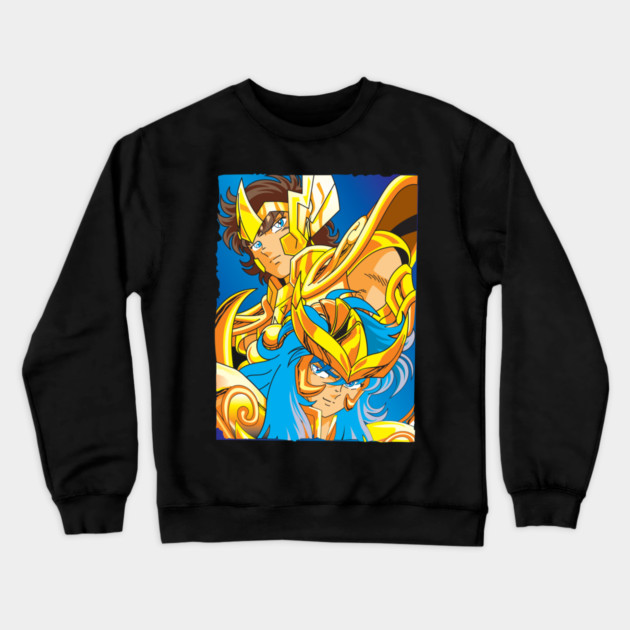 Aiolia and Camus Saint Seiya Gold Saints Crewneck Sweatshirt by Otaku Vibes
