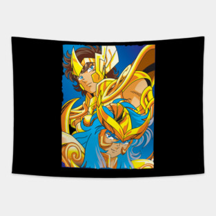 Aiolia and Camus Saint Seiya Gold Saints Tapestry