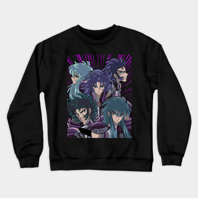 Silver Saints Group Saint Seiya Heroes Crewneck Sweatshirt by Otaku Vibes