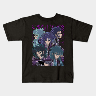 Silver Saints Group Saint Seiya Heroes Kids T-Shirt