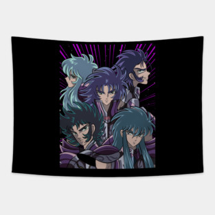 Silver Saints Group Saint Seiya Heroes Tapestry