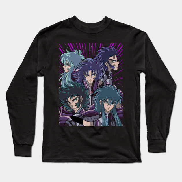 Silver Saints Group Saint Seiya Heroes Long Sleeve T-Shirt by Otaku Vibes