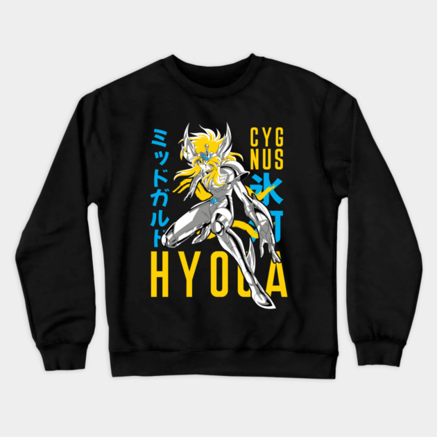 Cygnus Hyoga Saint Seiya Dynamic Pose Crewneck Sweatshirt by Otaku Vibes