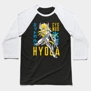 Cygnus Hyoga Saint Seiya Dynamic Pose Baseball T-Shirt