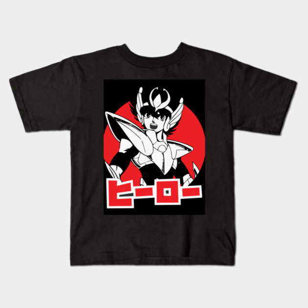 Pegasus Seiya Saint Seiya Retro Style Kids T-Shirt by Otaku Vibes