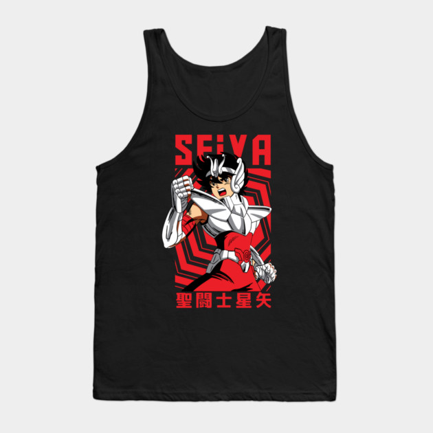 Pegasus Seiya Saint Seiya Battle Stance Tank Top by Otaku Vibes