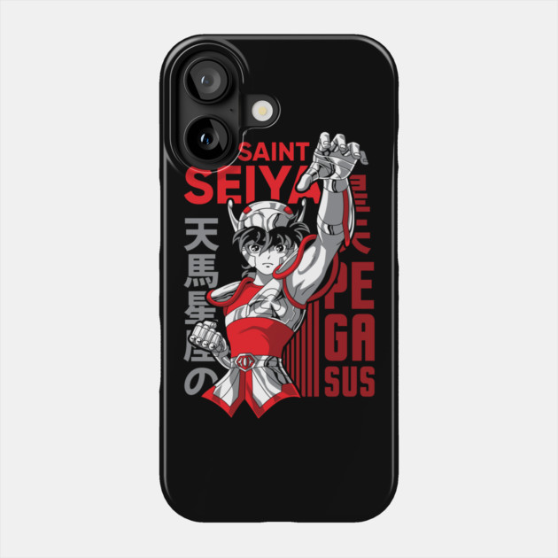 Pegasus Seiya Saint Seiya Heroic Pose Phone Case by Otaku Vibes