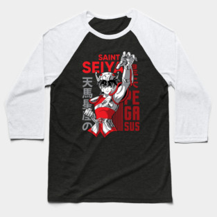 Pegasus Seiya Saint Seiya Heroic Pose Baseball T-Shirt