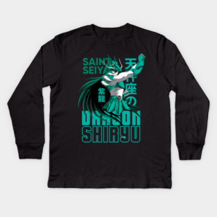 Dragon Shiryu Saint Seiya Fierce Strike Kids Long Sleeve T-Shirt