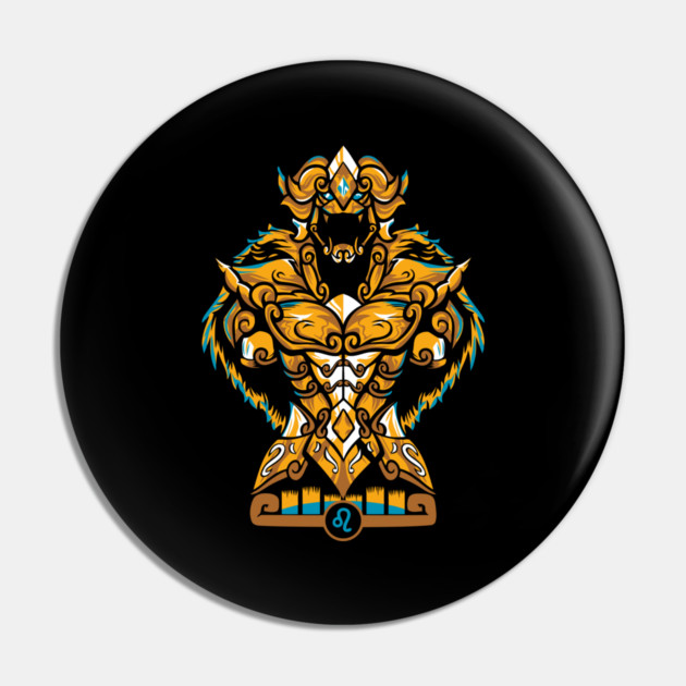Leo Gold Cloth Saint Seiya Armor Art Pin by Otaku Vibes