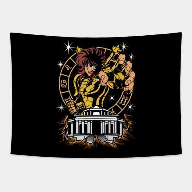 Aquarius Camus Saint Seiya Zodiac Guard Tapestry by Otaku Vibes