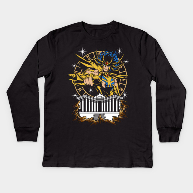 Gemini Saga Saint Seiya Cosmic Twin Kids Long Sleeve T-Shirt by Otaku Vibes