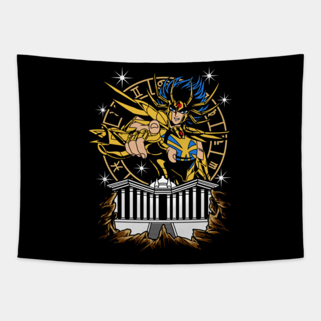 Gemini Saga Saint Seiya Cosmic Twin Tapestry by Otaku Vibes
