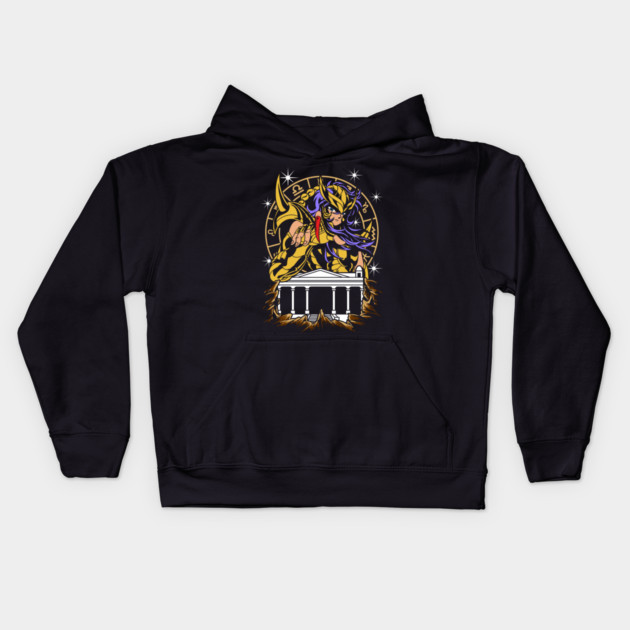 Scorpio Milo Saint Seiya Zodiac Strike Kids Hoodie by Otaku Vibes
