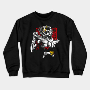 Pegasus Seiya Skeleton Saint Seiya Dark Art Crewneck Sweatshirt