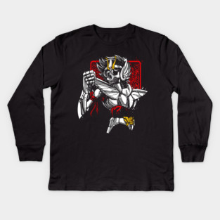 Pegasus Seiya Skeleton Saint Seiya Dark Art Kids Long Sleeve T-Shirt