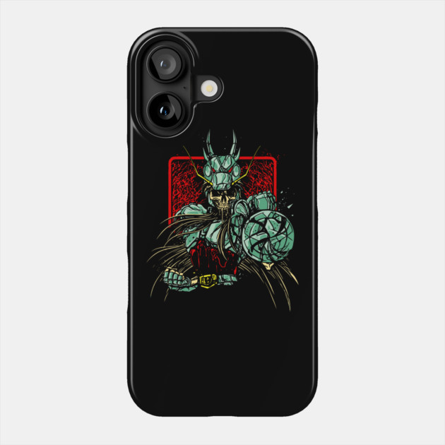 Dragon Shiryu Skeleton Saint Seiya Dark Art Phone Case by Otaku Vibes