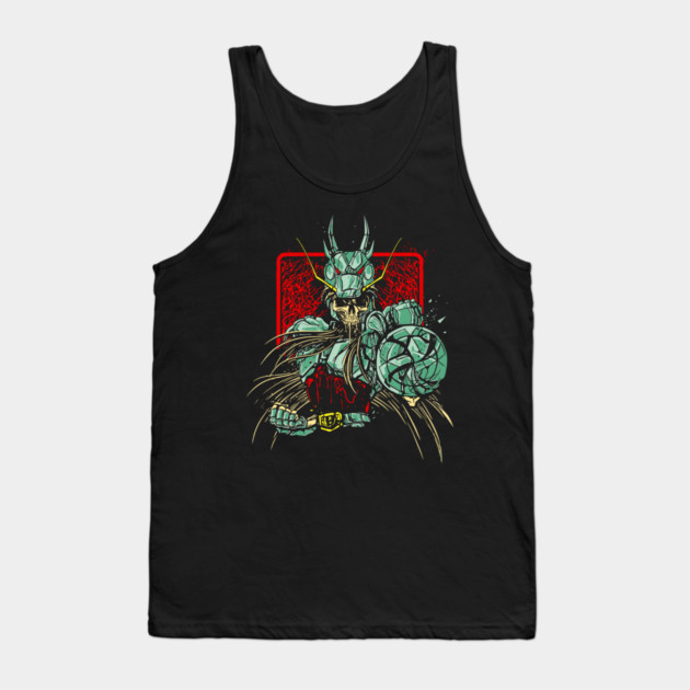 Dragon Shiryu Skeleton Saint Seiya Dark Art Tank Top by Otaku Vibes