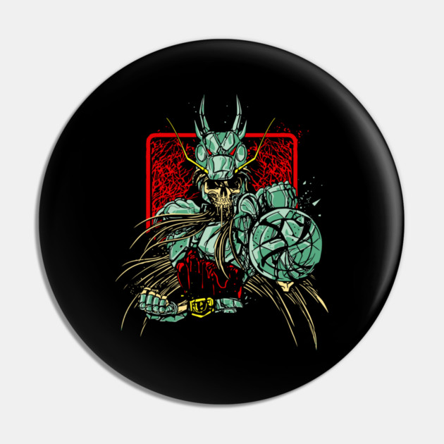 Dragon Shiryu Skeleton Saint Seiya Dark Art Pin by Otaku Vibes