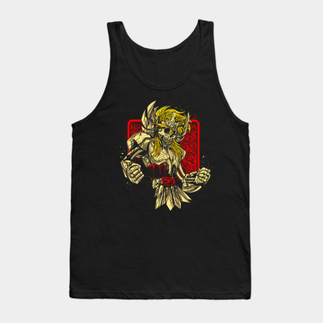 Cygnus Hyoga Skeleton Saint Seiya Dark Art Tank Top by Otaku Vibes