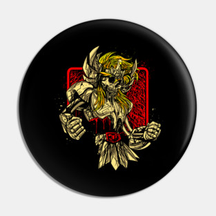 Cygnus Hyoga Skeleton Saint Seiya Dark Art Pin