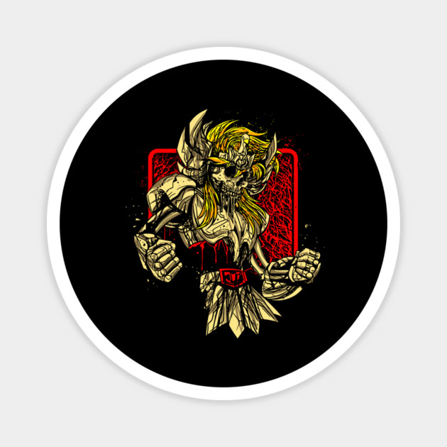 Cygnus Hyoga Skeleton Saint Seiya Dark Art Magnet by Otaku Vibes