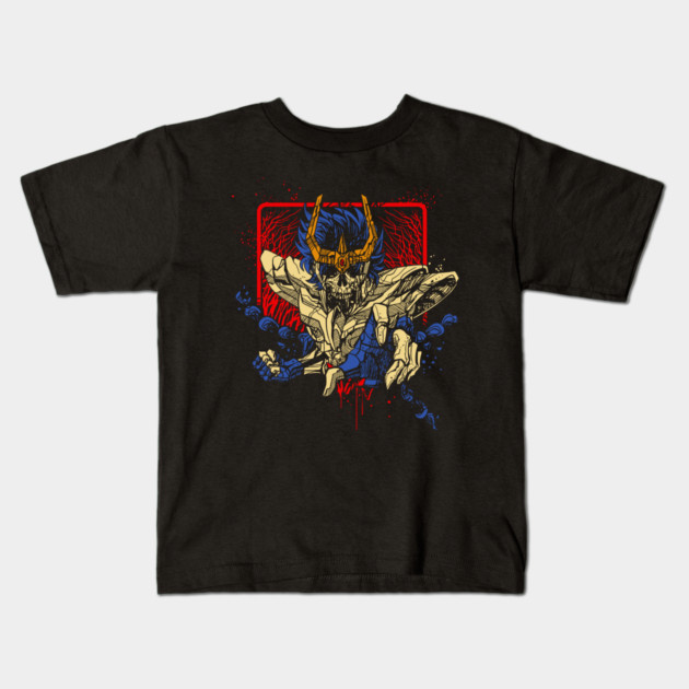 Phoenix Ikki Skeleton Saint Seiya Dark Art Kids T-Shirt by Otaku Vibes