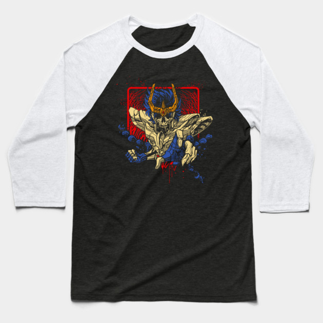 Phoenix Ikki Skeleton Saint Seiya Dark Art Baseball T-Shirt by Otaku Vibes
