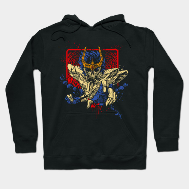 Phoenix Ikki Skeleton Saint Seiya Dark Art Hoodie by Otaku Vibes