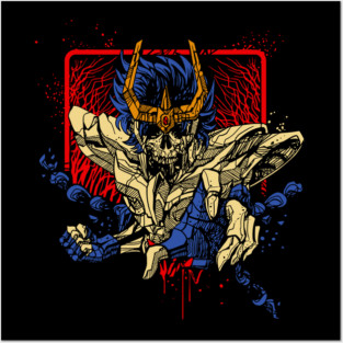 Phoenix Ikki Skeleton Saint Seiya Dark Art Posters and Art