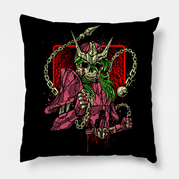 Andromeda Shun Skeleton Saint Seiya Dark Art Pillow by Otaku Vibes