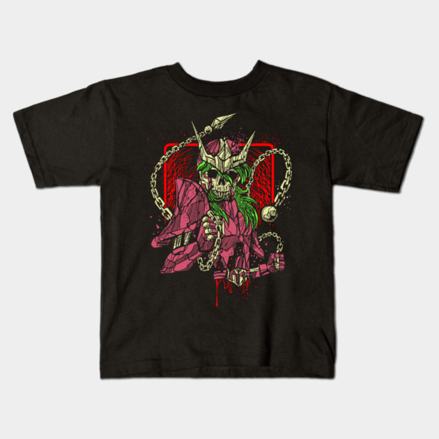 Andromeda Shun Skeleton Saint Seiya Dark Art Kids T-Shirt by Otaku Vibes