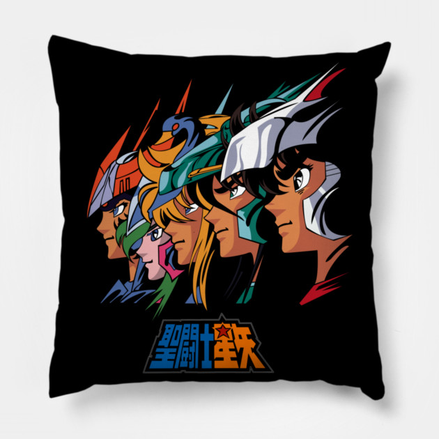 Saint Seiya Bronze Saints Team Portrait Pillow by Otaku Vibes