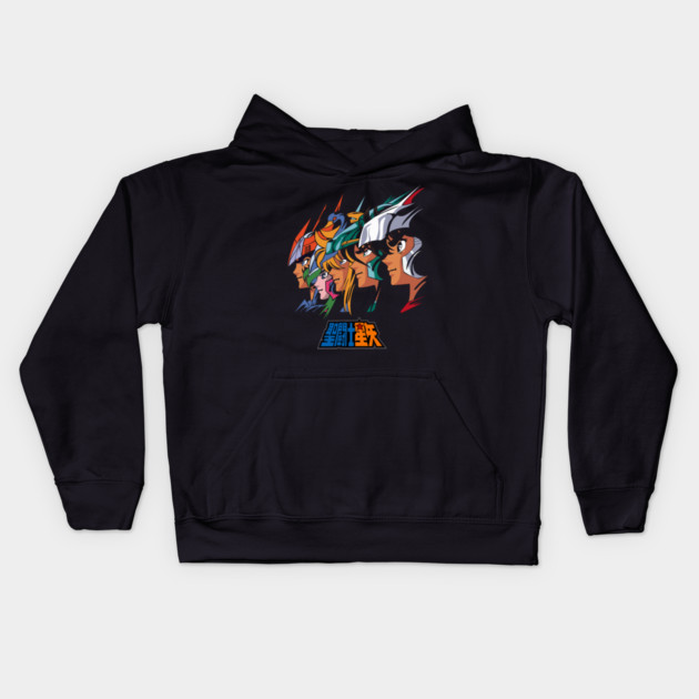 Saint Seiya Bronze Saints Team Portrait Kids Hoodie by Otaku Vibes