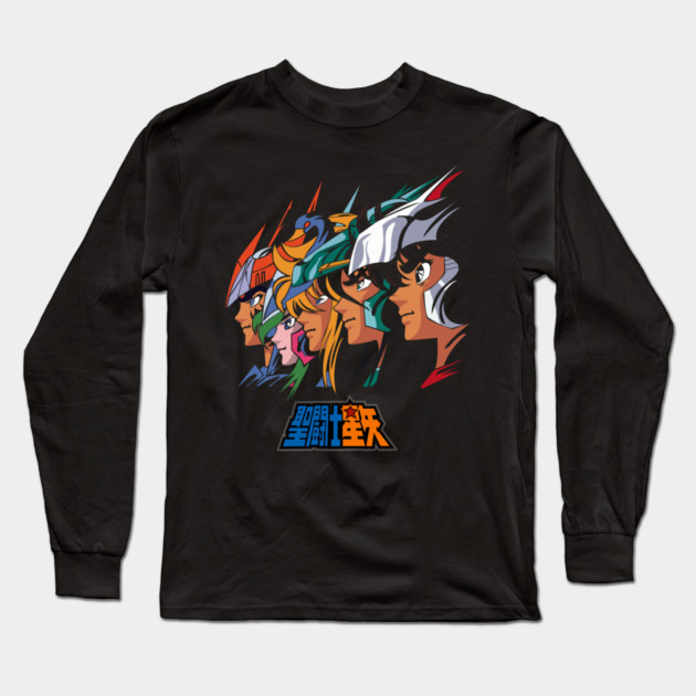 Saint Seiya Bronze Saints Team Portrait Long Sleeve T-Shirt by Otaku Vibes
