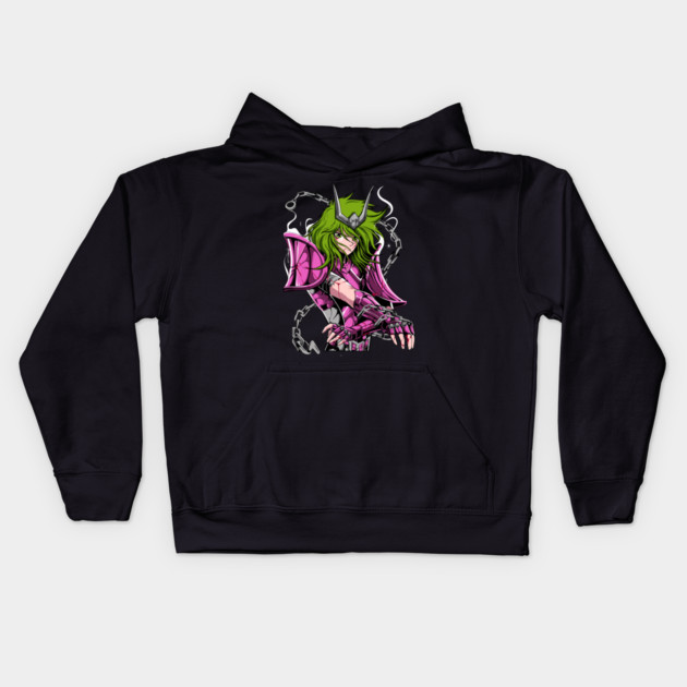Andromeda Shun Saint Seiya Battle Chains Kids Hoodie by Otaku Vibes