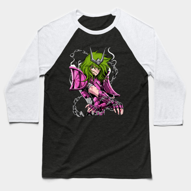 Andromeda Shun Saint Seiya Battle Chains Baseball T-Shirt by Otaku Vibes