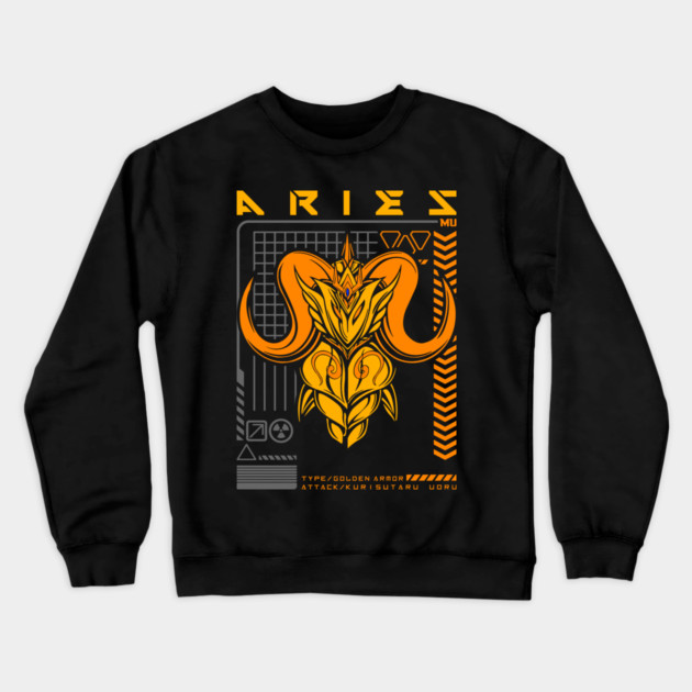 Aries Mu Saint Seiya Futuristic Armor Crewneck Sweatshirt by Otaku Vibes