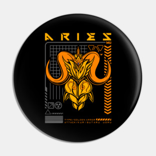 Aries Mu Saint Seiya Futuristic Armor Pin