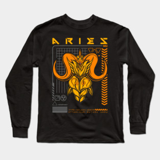Aries Mu Saint Seiya Futuristic Armor Long Sleeve T-Shirt