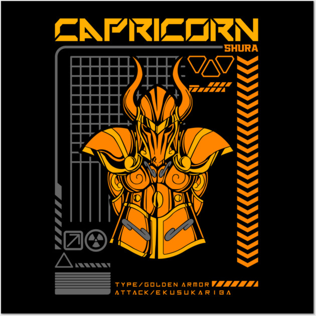 Capricorn Shura Saint Seiya Futuristic Armor Wall Art by Otaku Vibes