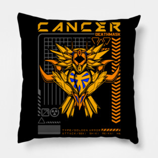 Cancer Deathmask Saint Seiya Futuristic Armor Pillow