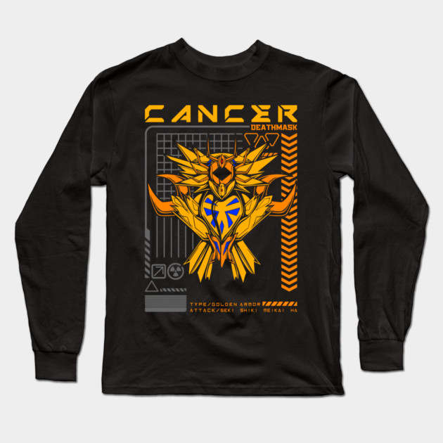 Cancer Deathmask Saint Seiya Futuristic Armor Long Sleeve T-Shirt by Otaku Vibes