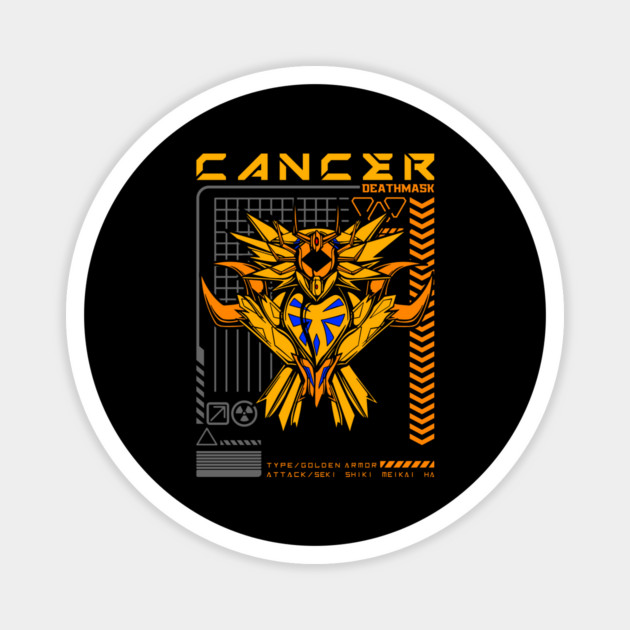 Cancer Deathmask Saint Seiya Futuristic Armor Magnet by Otaku Vibes