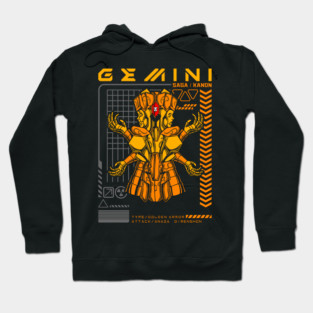 Gemini Saga Kanon Saint Seiya Futuristic Armor Hoodie