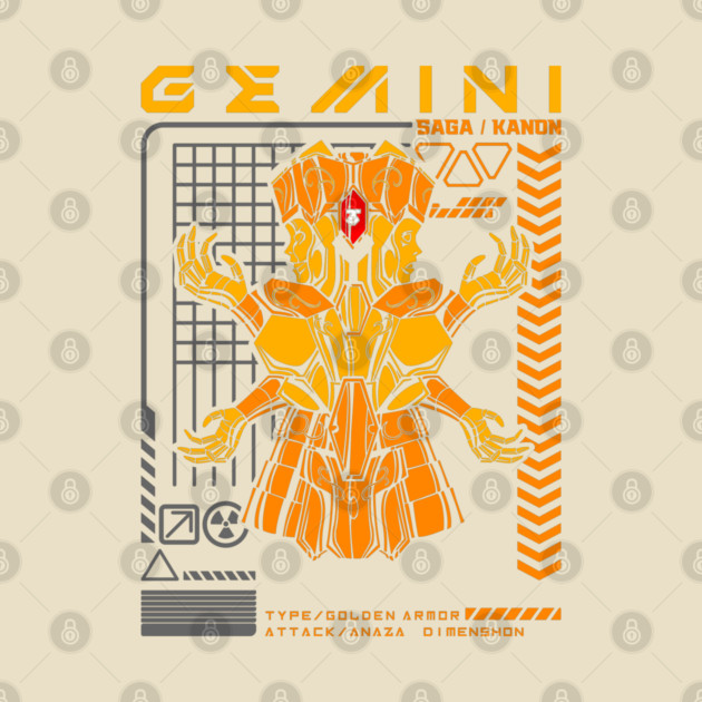 Gemini Saga Kanon Saint Seiya Futuristic Armor by Otaku Vibes