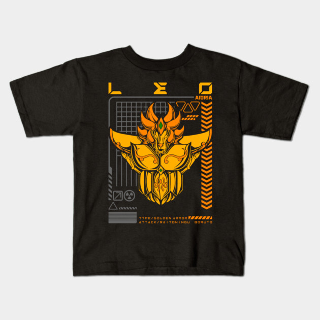 Leo Aiolia Saint Seiya Futuristic Armor Kids T-Shirt by Otaku Vibes