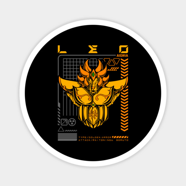 Leo Aiolia Saint Seiya Futuristic Armor Magnet by Otaku Vibes